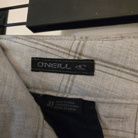 O'Neill Gray Flat Front Shorts Classic Style - Picture 3 of 4